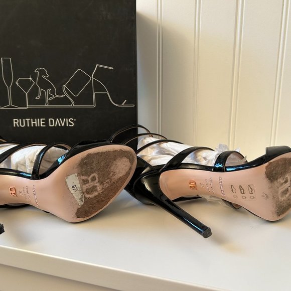 Ruthie Davis Twiggy Black Patent shoes size 37 - Picture 6 of 6